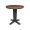 International Concepts 36 in. Solid Wood Round Extension Dining Table with 2 Counter Height Stools in Hickory/Washed Coal K45-36RXT-23B-S102-2 - alternate 3